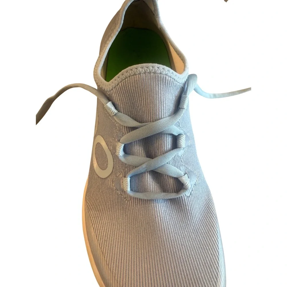 Oofos OOmg Low Women 9 Light Blue Recovery Walking Shoes Mesh Lace Up - Picture 4 of 10